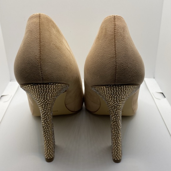 Nine West Tunips Woman’s Heels Barely Nude Rhinestone Detailing Size 10M - Picture 6 of 15